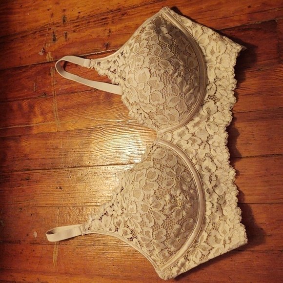 Maidenform Nude Lace Wirelesss Longline Bra Sz 36C - Picture 1 of 9